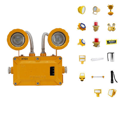 qualité  Hot Sale Ip66 Proof Emergency Light Explosion Proof Explosive Lamp, Atex Lighting Led Emergency Explosion Proof Double Head Light usine